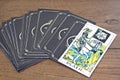 Tarot cards on green background ; THE DEATH